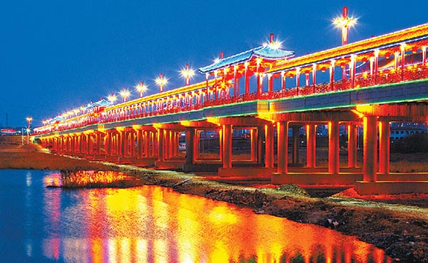 今年1月,莒县沭河莒安大桥经过上海大世界吉尼斯总部严格考核评选